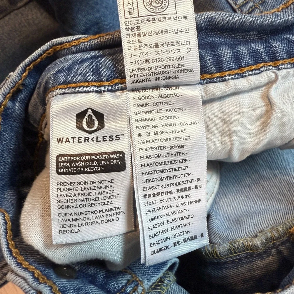 Levi's 505 Jeans Blue Denim Pants‎ Straight Men's Size 38x32 (Fits 35x29)